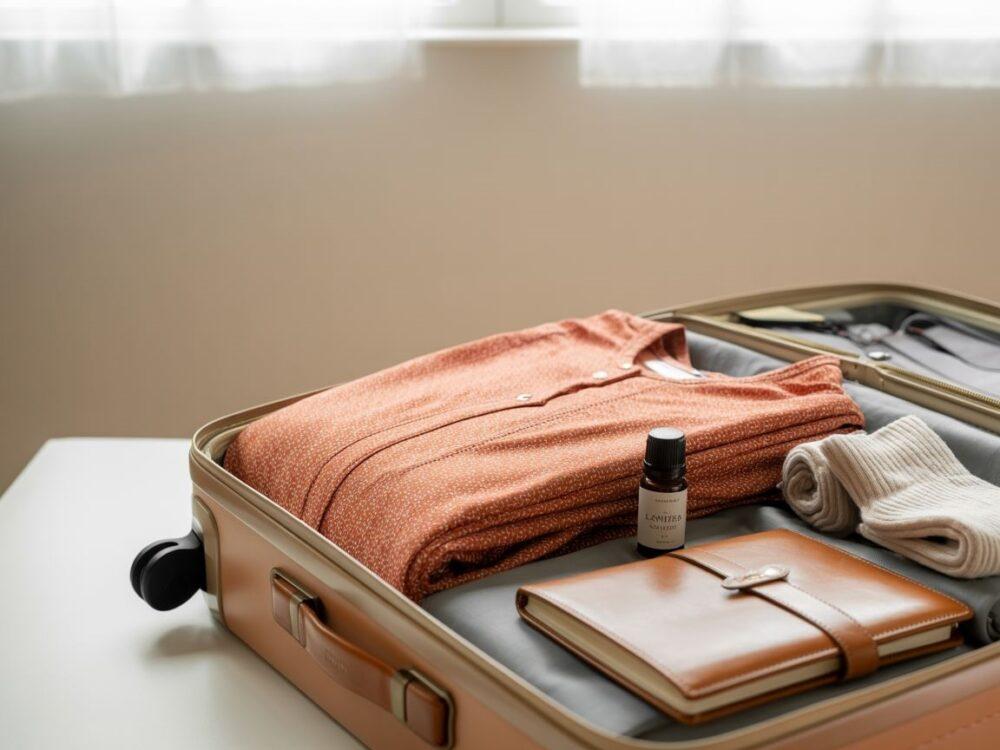 Złożone sukienki w walizce