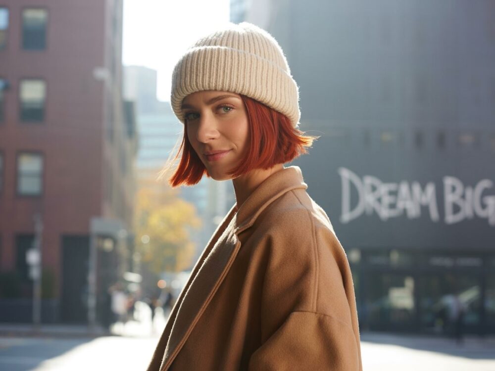 beanie do krótkich fryzur