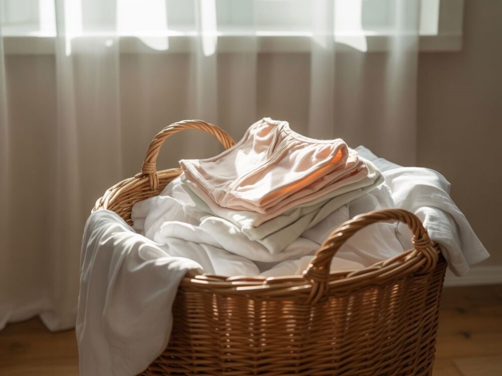 białe majtki w misce z sodą oczyszczoną