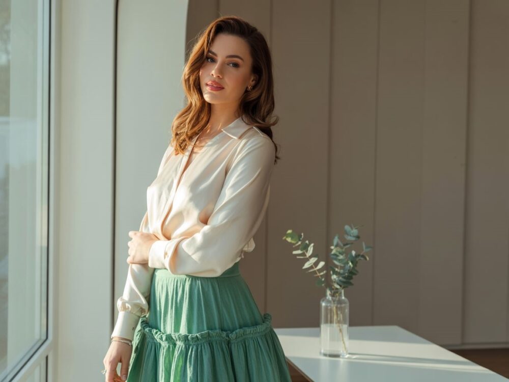 bluzka do spódnicy z falbanami