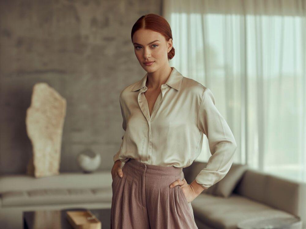 bluzka do szerokich spodni