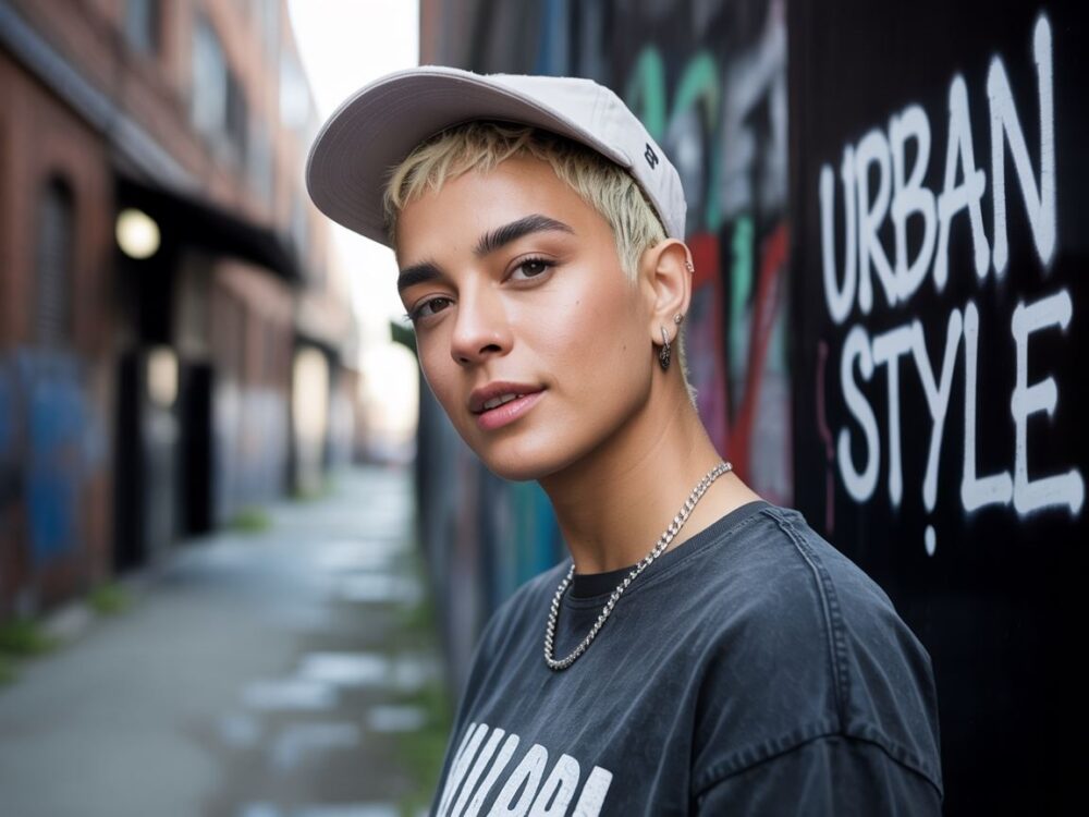 czapka z daszkiem stylizacja