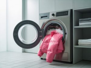 czysta kurtka syntetyczna