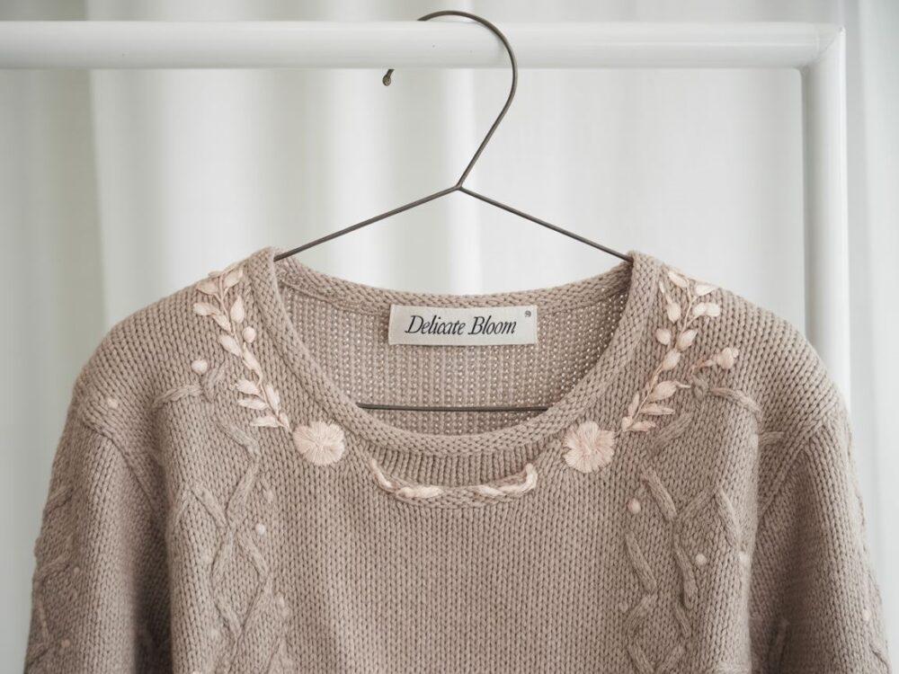 detal materiału trykotowego