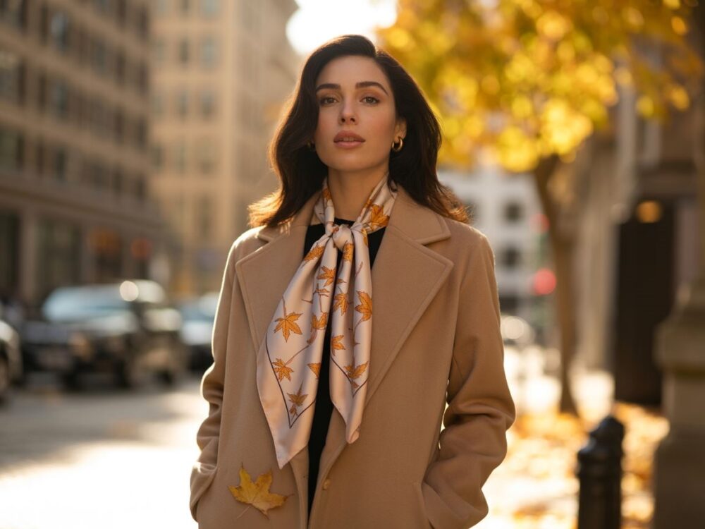 dodatki do beżowego płaszcza