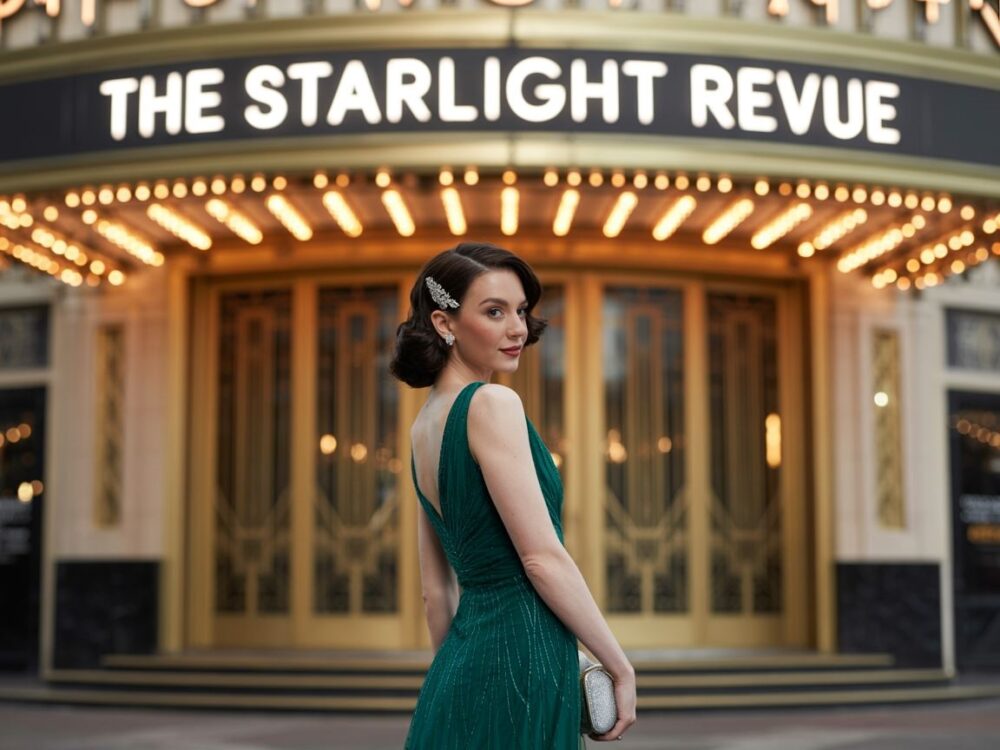 elegancka kobieta w teatrze