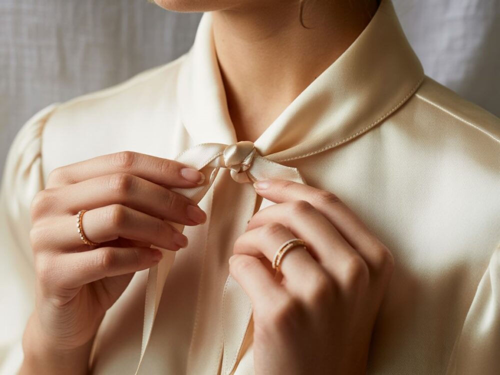 elegancka kokarda na kołnierzu