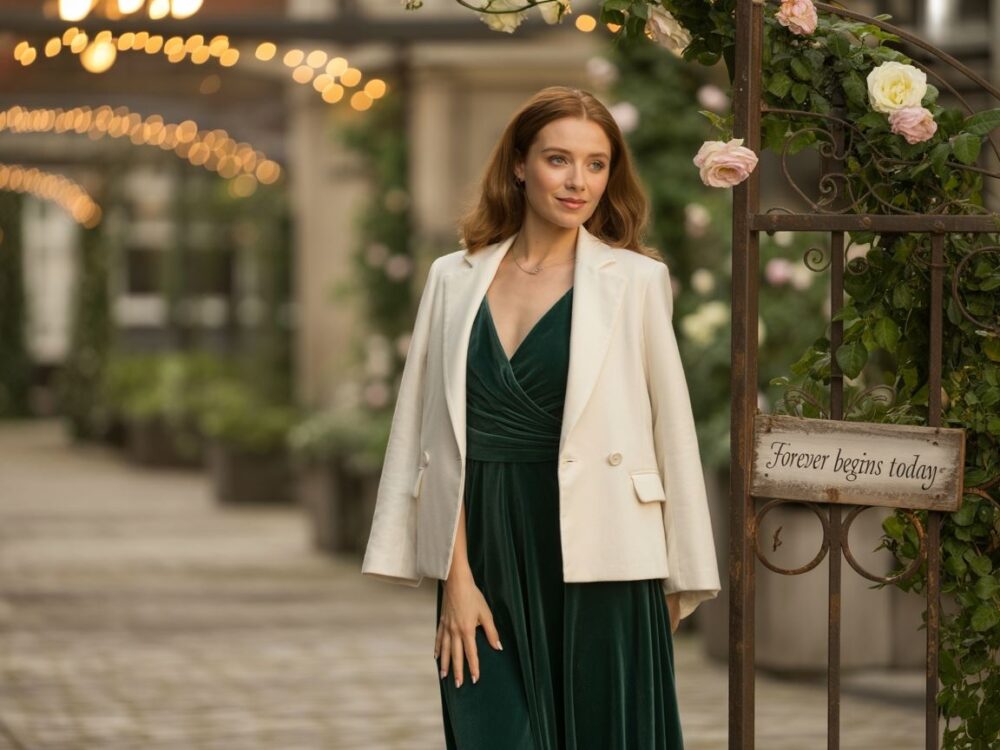 elegancka sukienka z kurtką