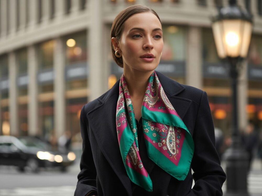 elegancki szal na jesień