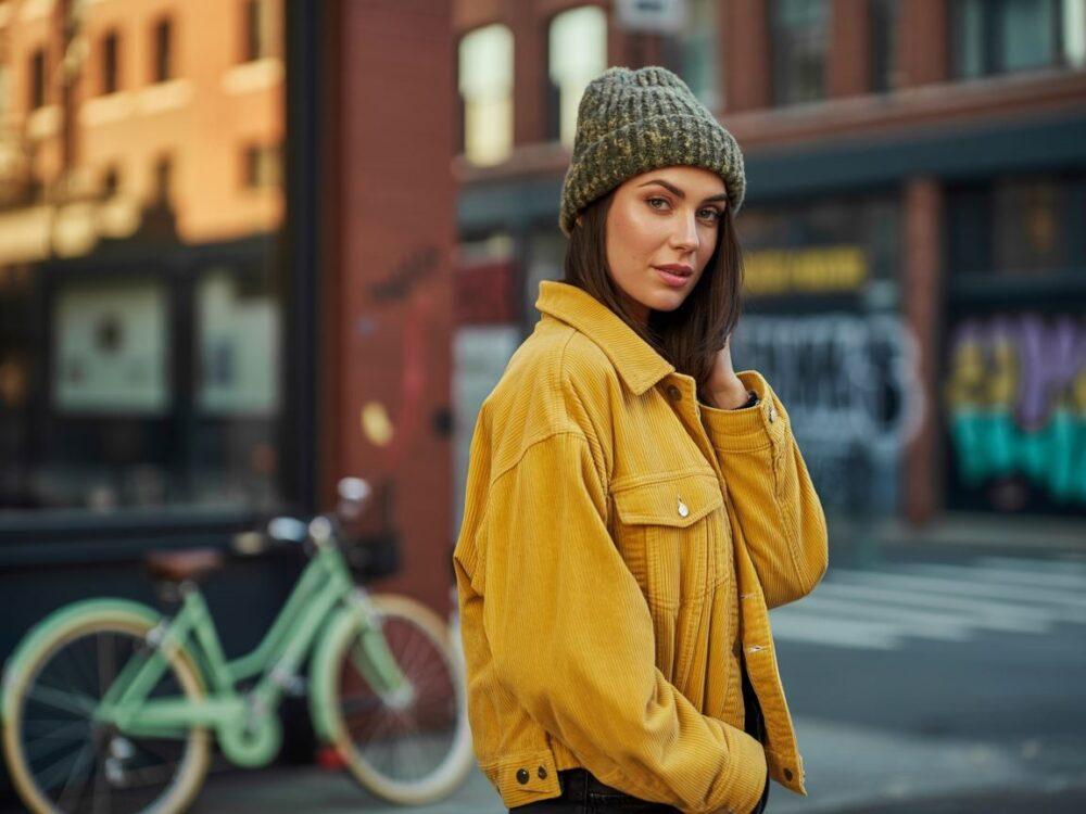 jesienna stylizacja z czapką