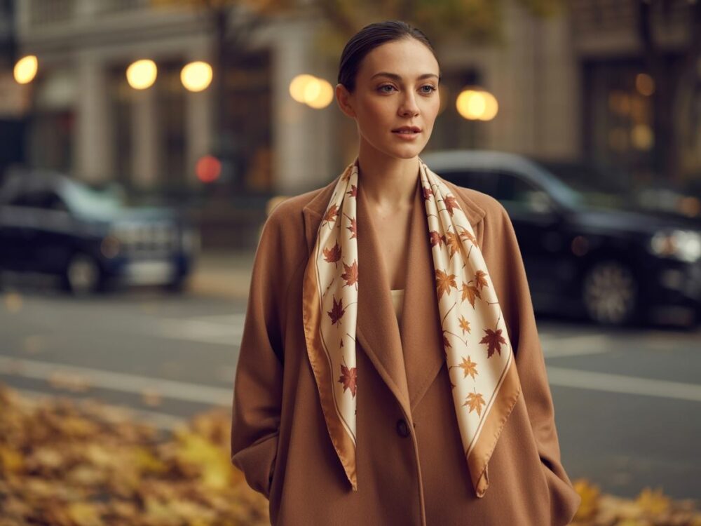 jesienna stylizacja z płaszczem