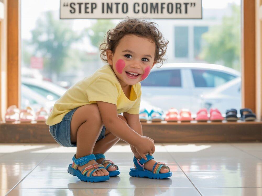kolorowe sandały dziecięce