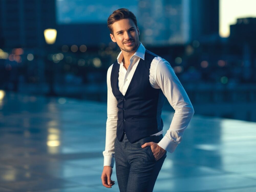 koszula i sweter zamiast marynarki