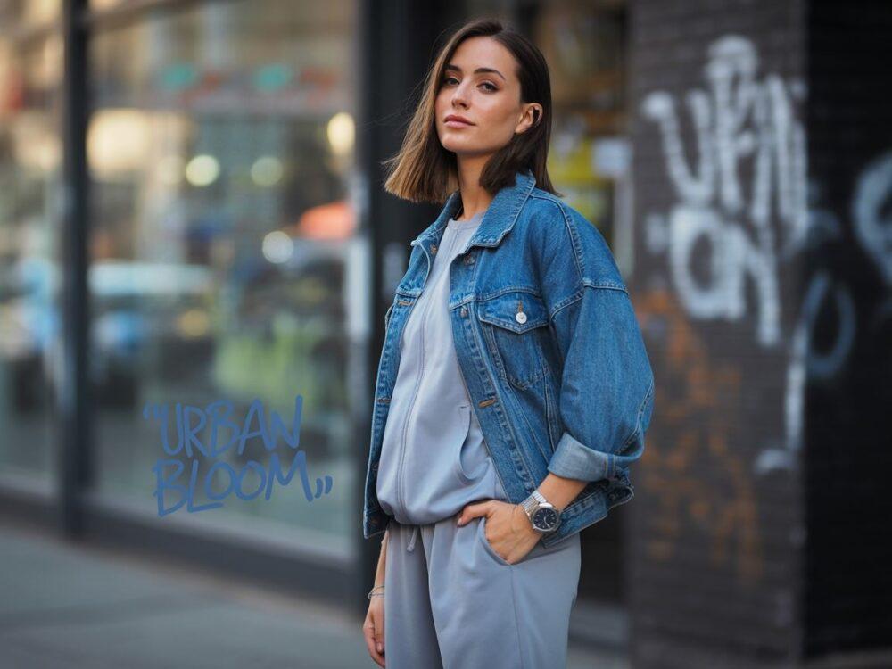 kurtka jeansowa i dresy