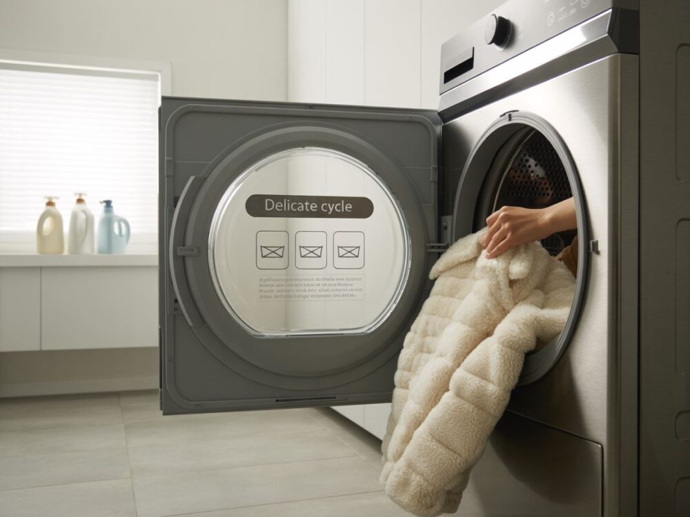 kurtka w suszarce bębnowej