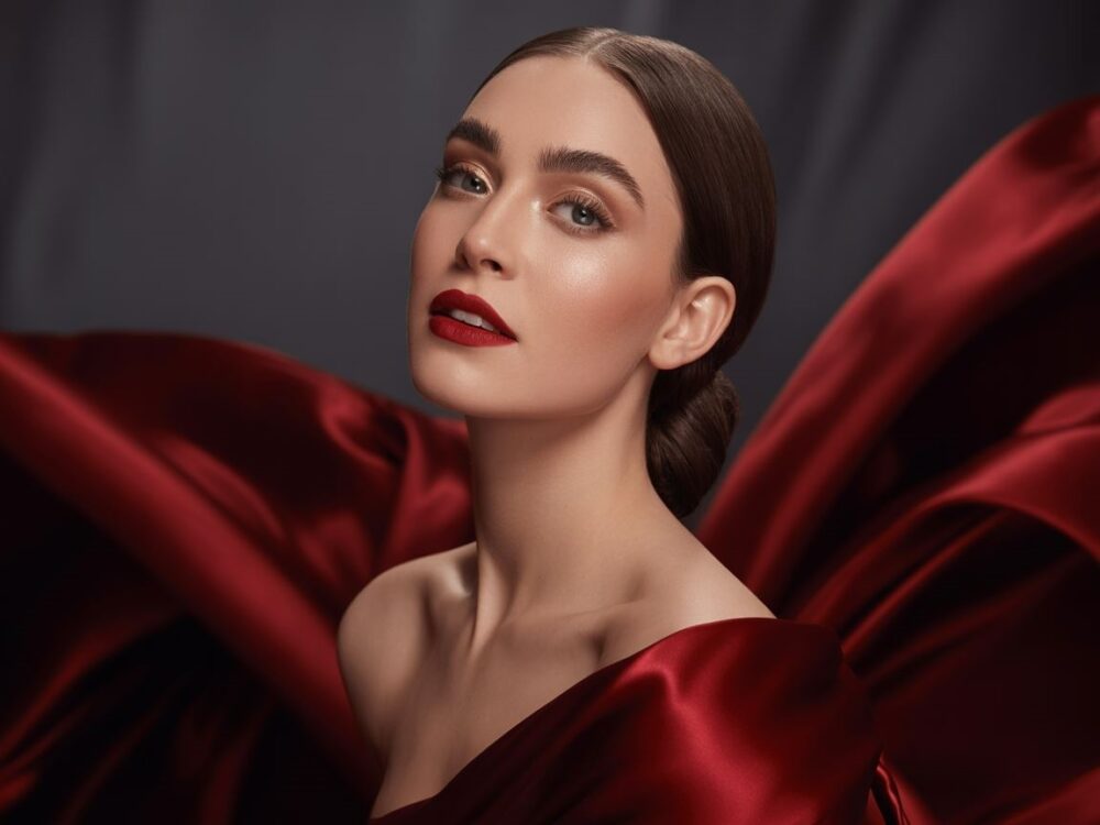 makijaż do czerwonej sukienki