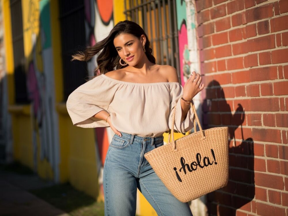 modna bluzka odkryte ramiona