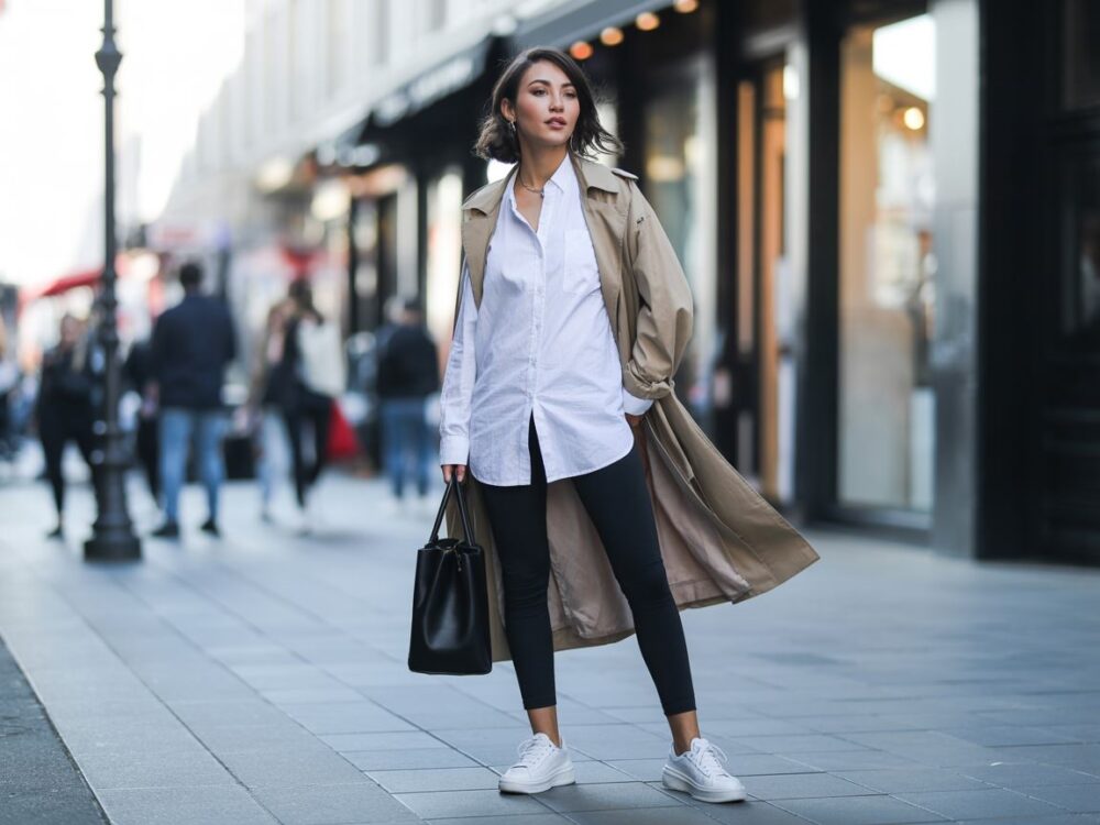 modna kobieta w legginsach