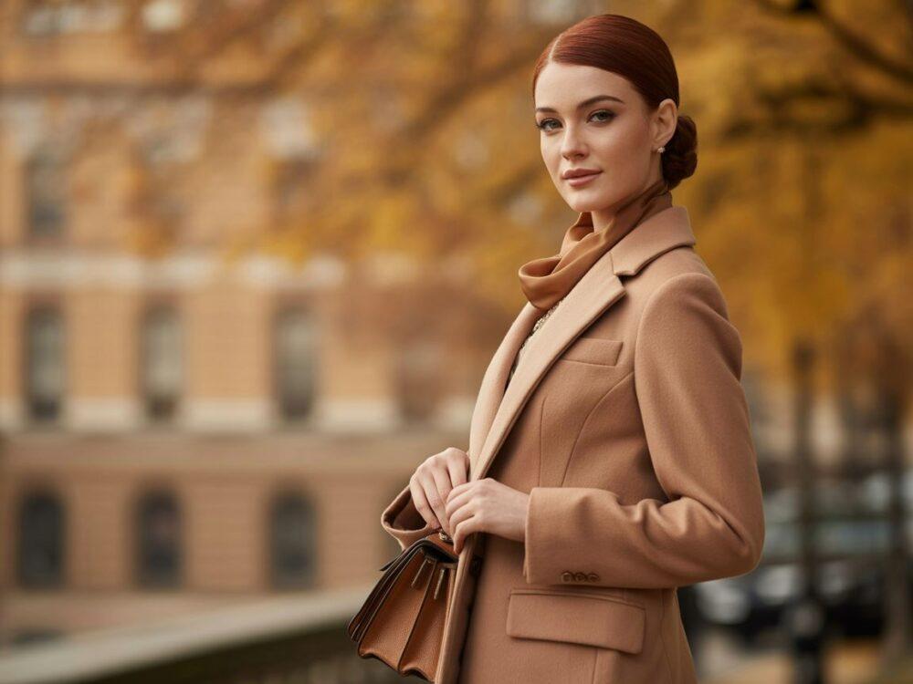 modna stylizacja z szalikiem