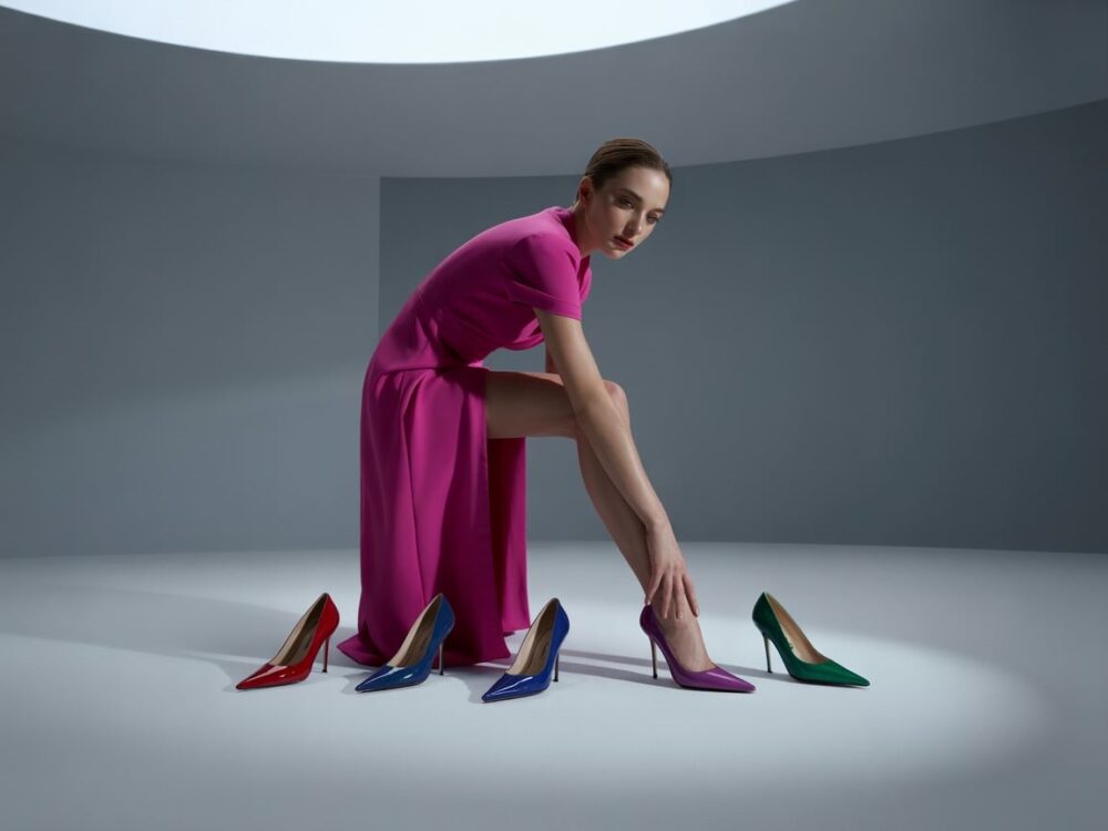 modne buty do fuksjowej sukienki