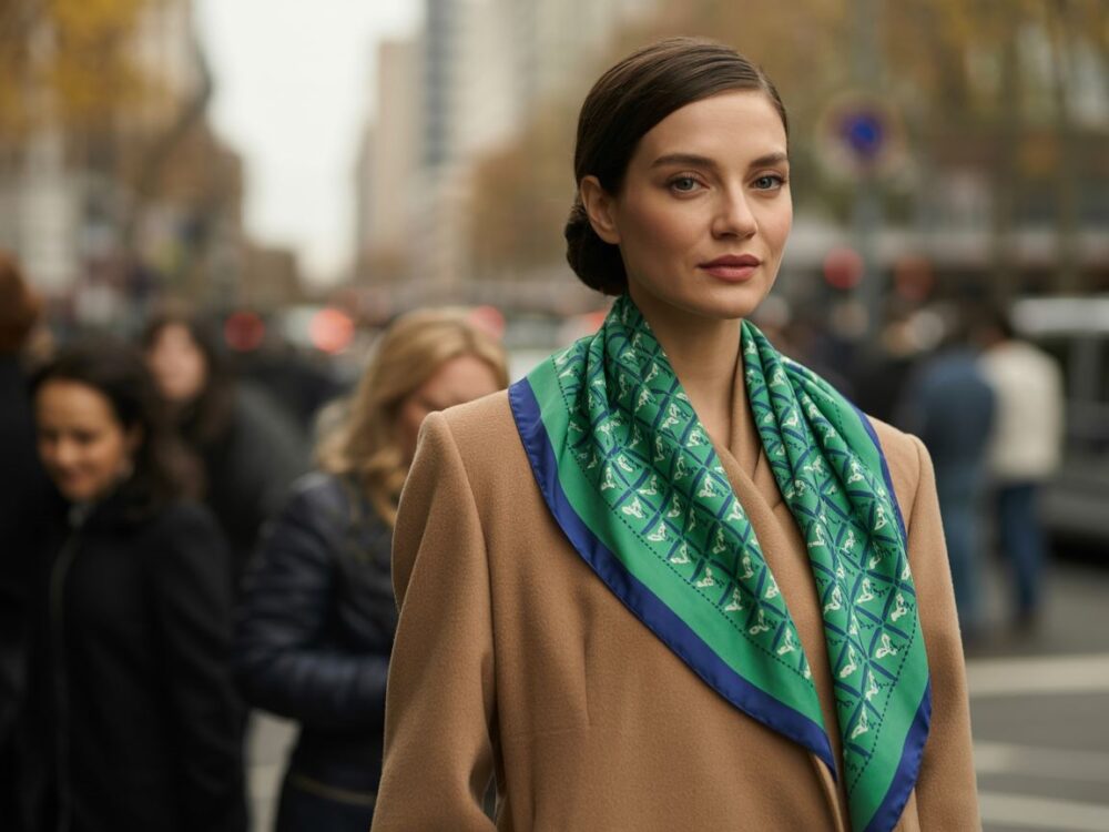 modny szal jesienią