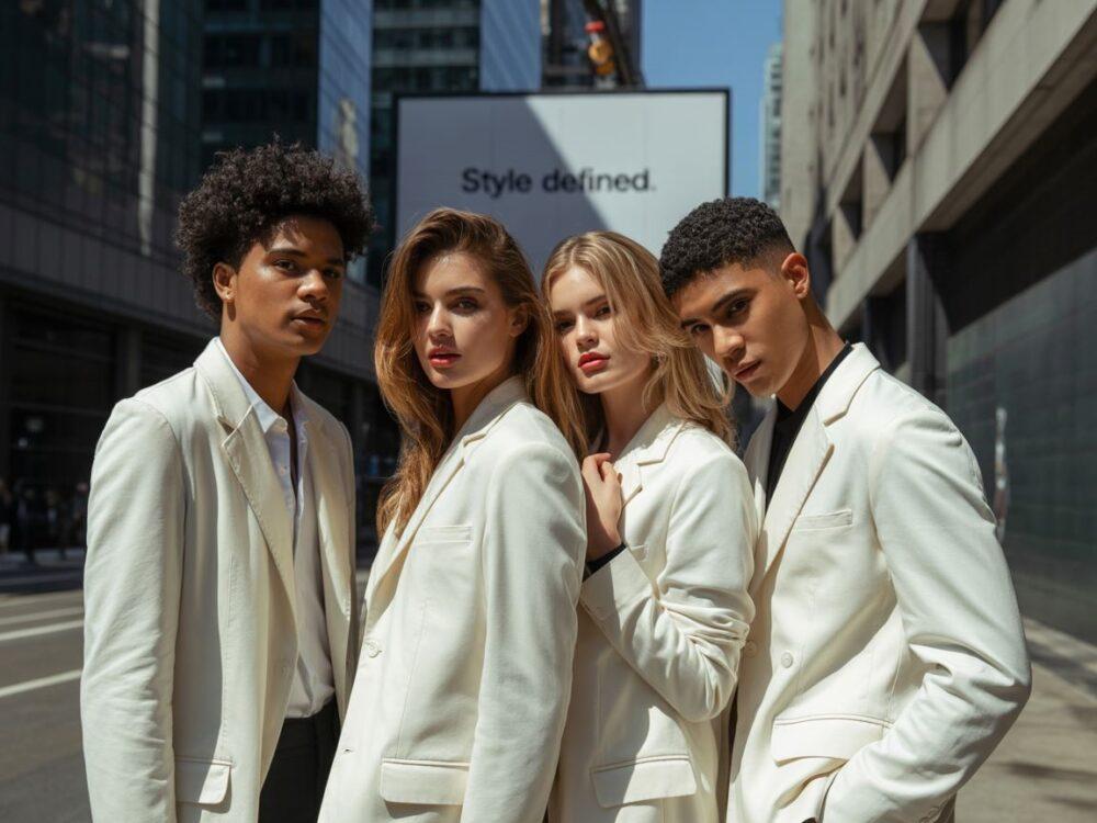 nowoczesna biała kurtka