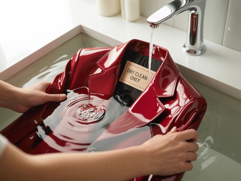 pielęgnacja kurtki lakierowanej