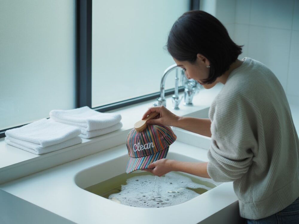 pranie czapki z daszkiem