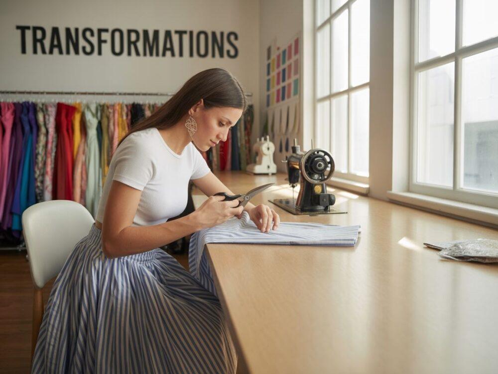 przerabianie sukienki na spódnicę