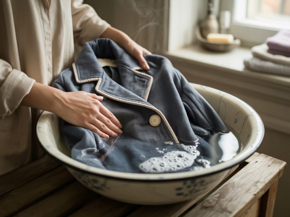 ręczne pranie płaszcza