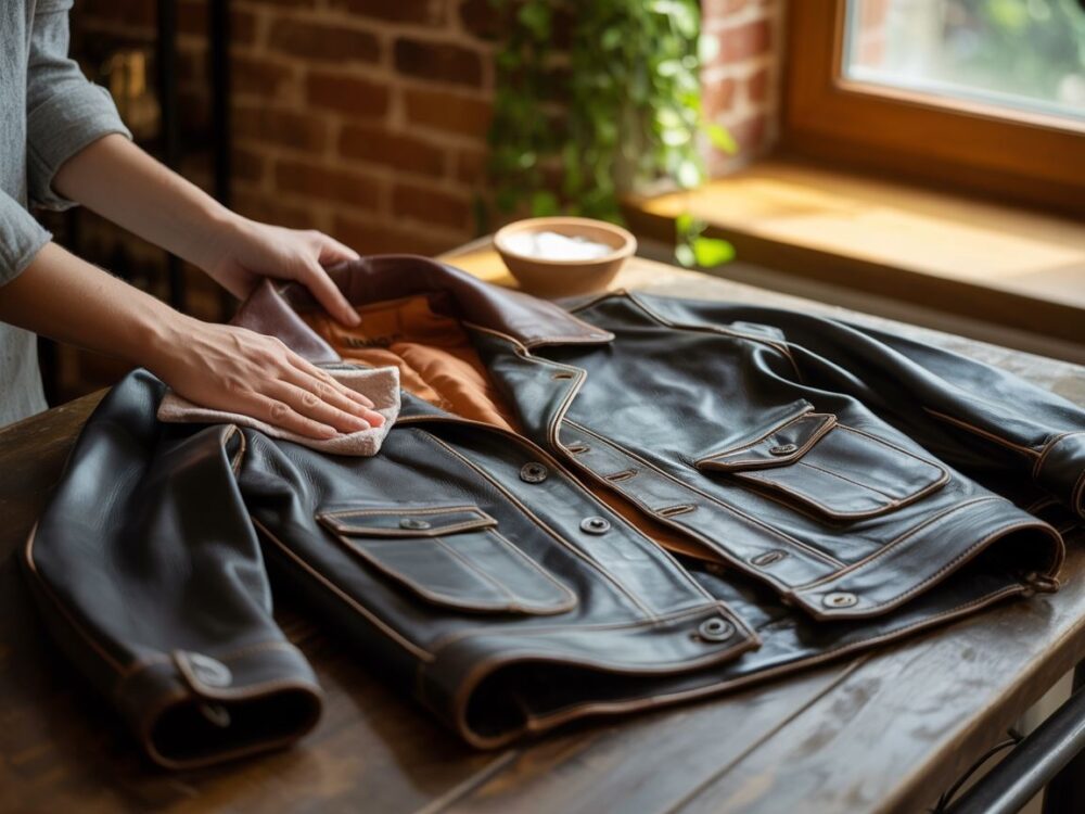 skórzana kurtka vintage