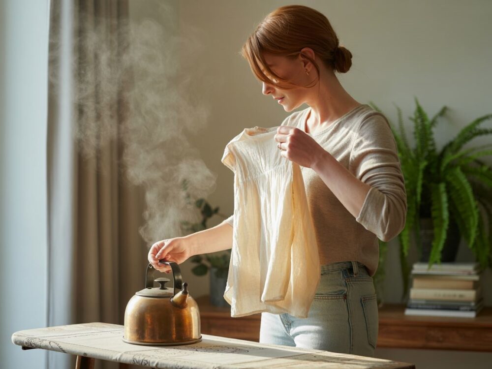 spryskiwanie bluzki wodą