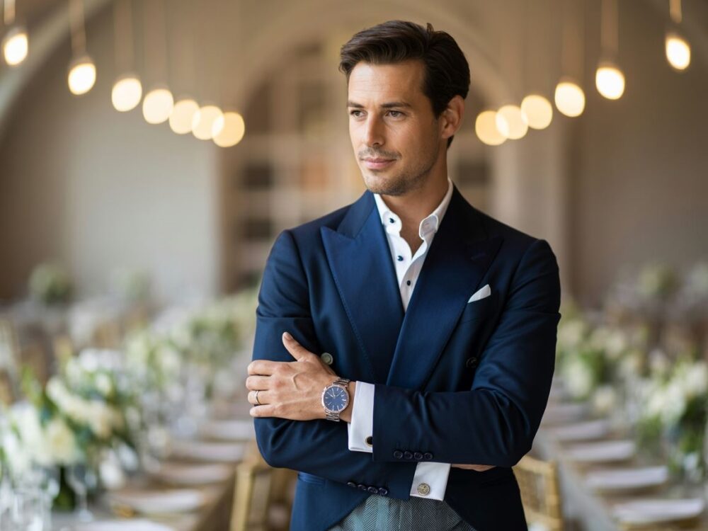 stylizacja męska na wesele