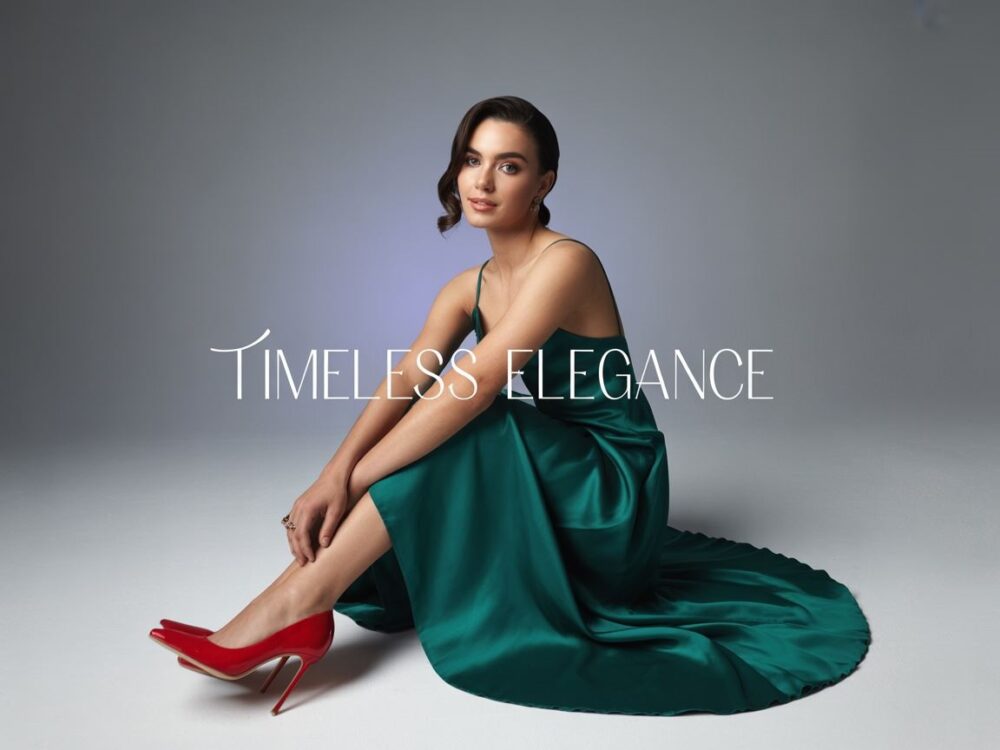 stylizacja z czerwonymi szpilkami