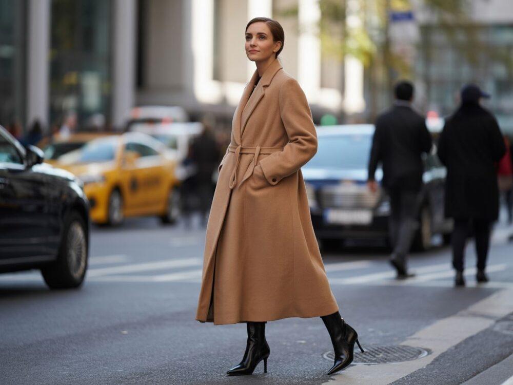 stylizacja z płaszczem alpaka