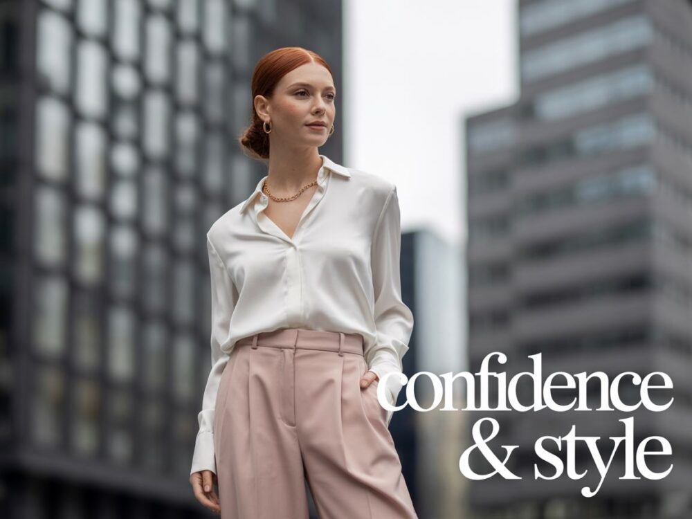 stylizacja z różowymi spodniami