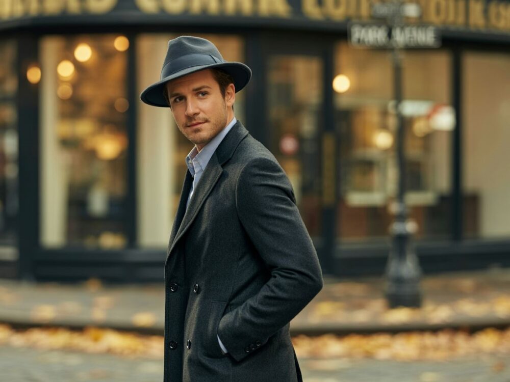 stylowa czapka do płaszcza