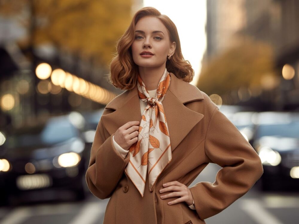 stylowy szal do płaszcza
