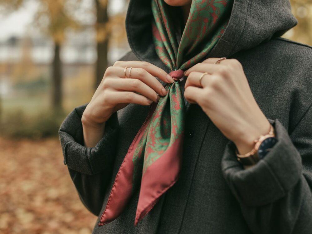 szalik na kurtce zimowej