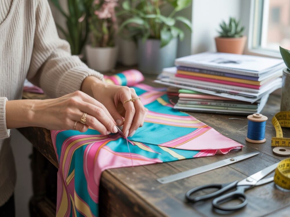 szycie tuniki z chusty