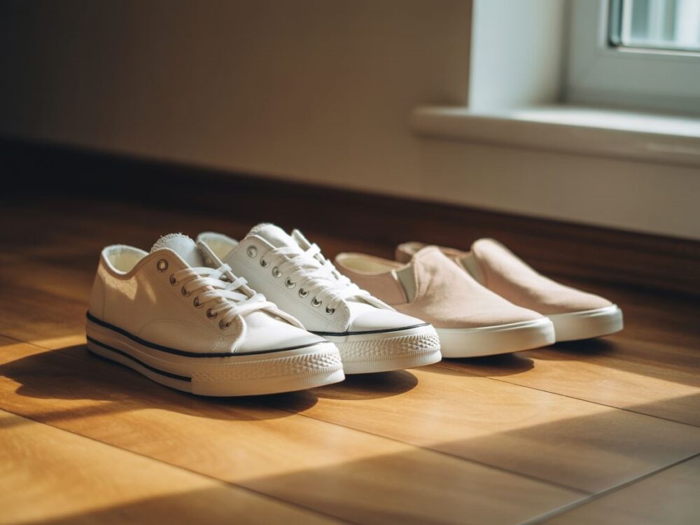 trampki i tenisówki obok siebie