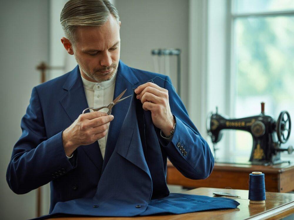 usuwanie poduszek z ramion marynarki