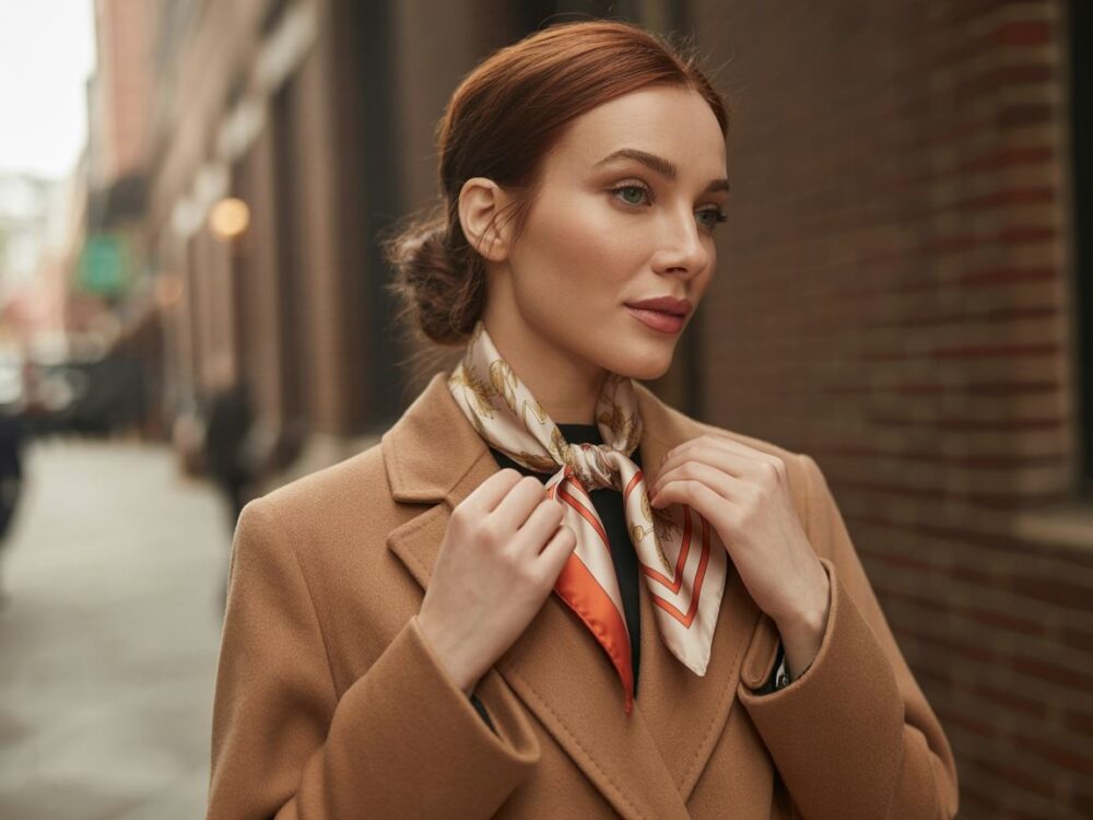 wiązanie szala do płaszcza