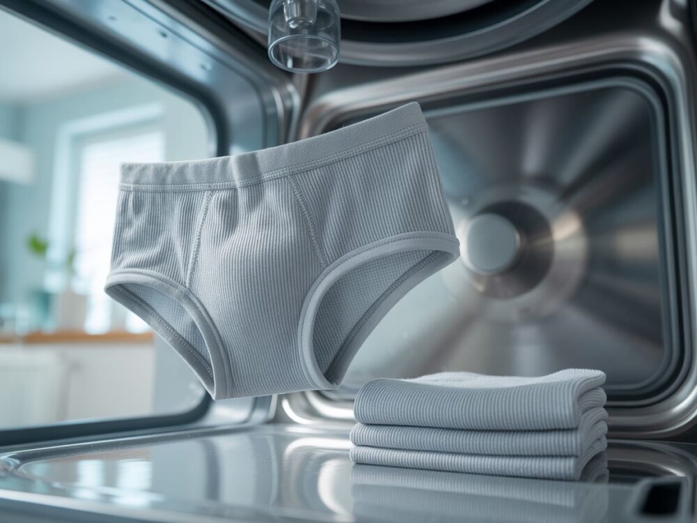 wkładanie bielizny do pralki