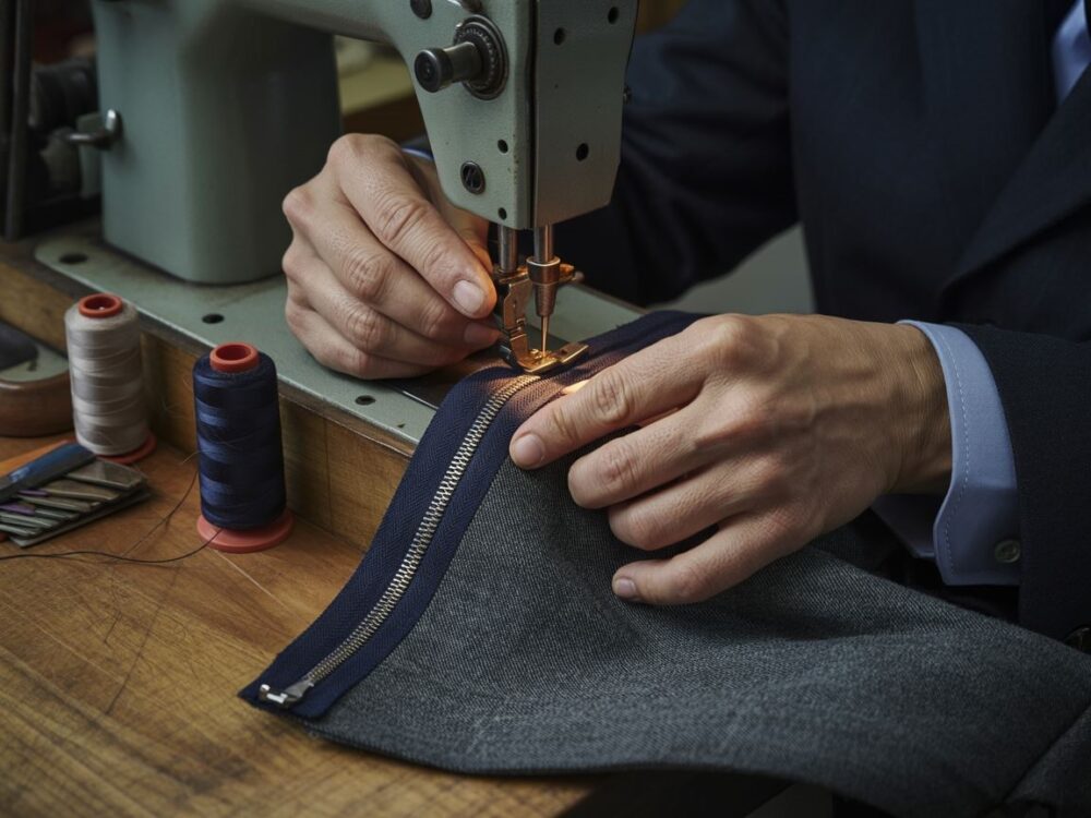 zamek błyskawiczny w kurtce